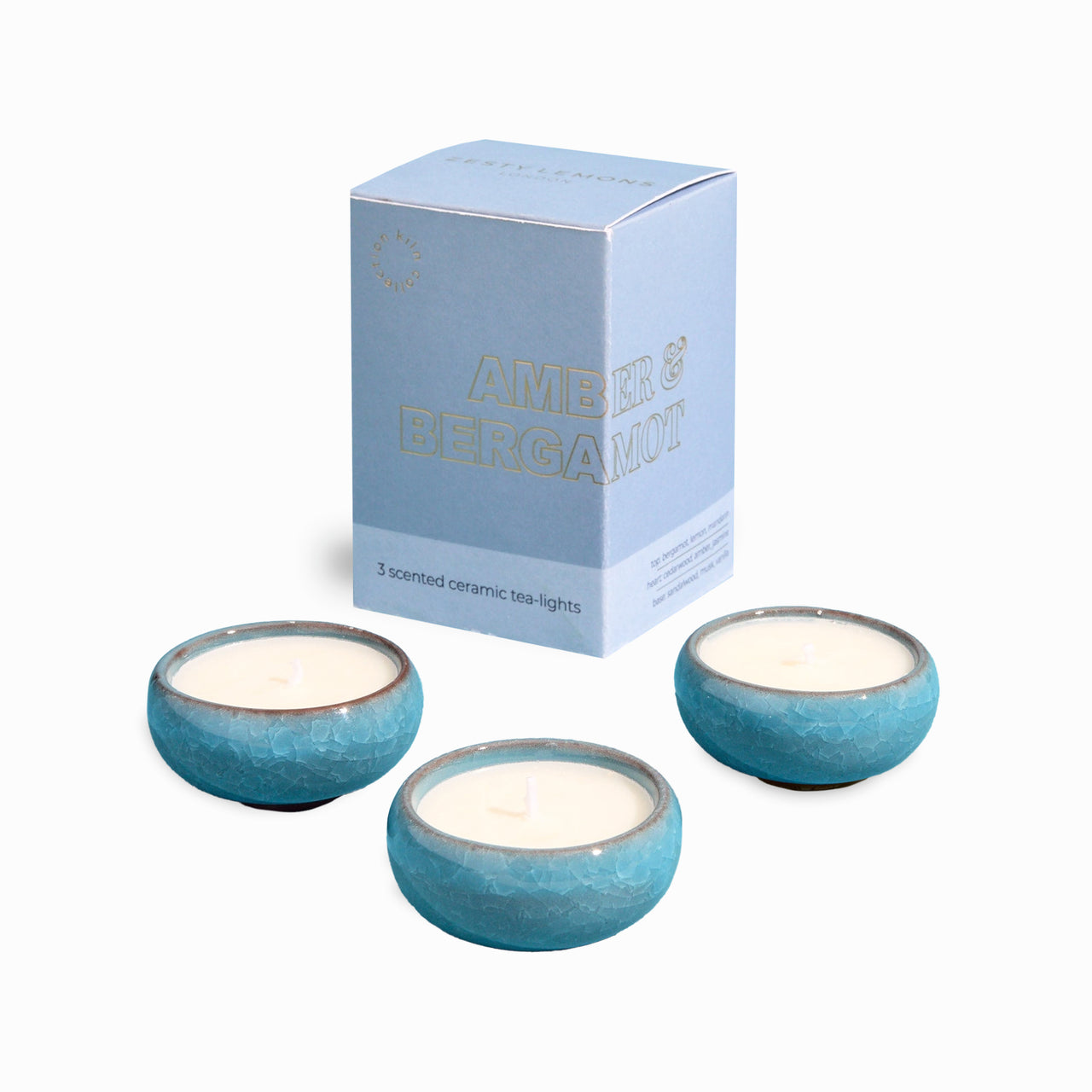 Tea Lights-ZL_0147 - Sky Blue Tea Lights Amber & Bergamot-Zesty Lemons