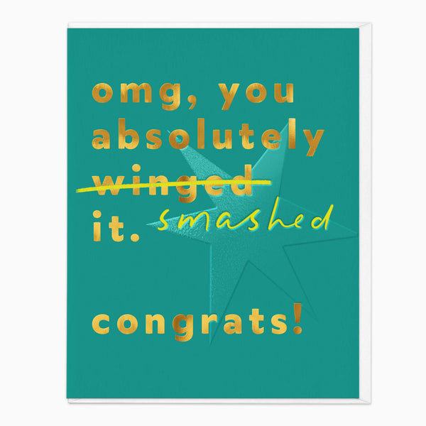 Greeting Card-G480 - Smashed It Congrats Card-Whistlefish
