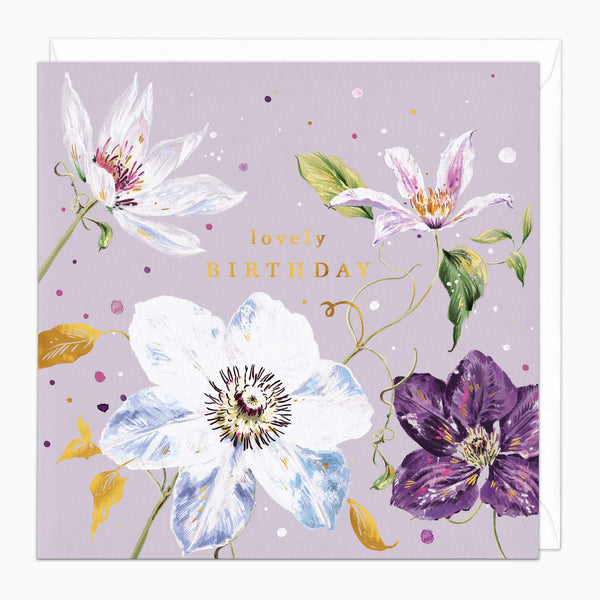 Greeting Card-H066 - Soft Blossom Birthday Card-Whistlefish
