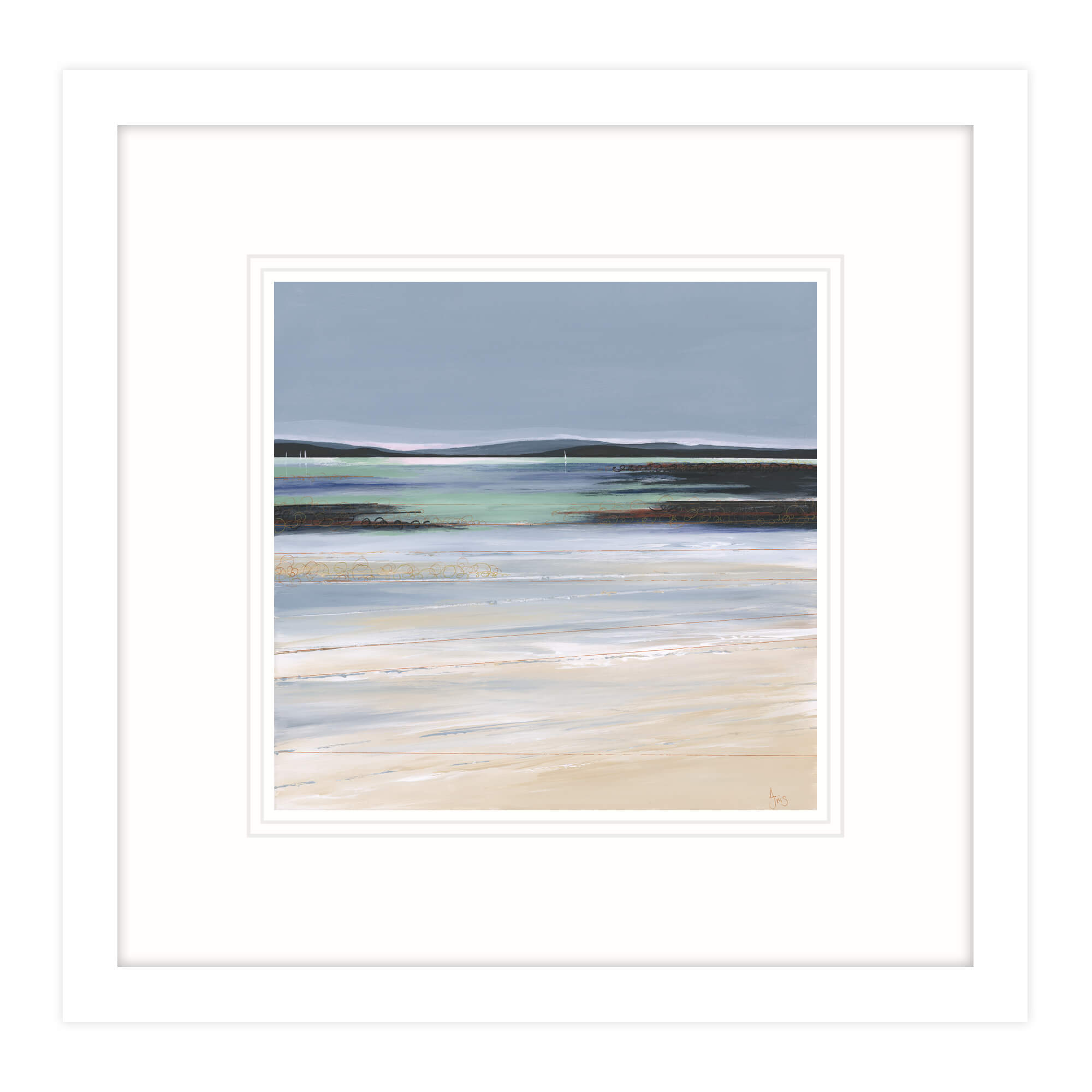 IC210F South Sands Beach Salcombe Framed Print