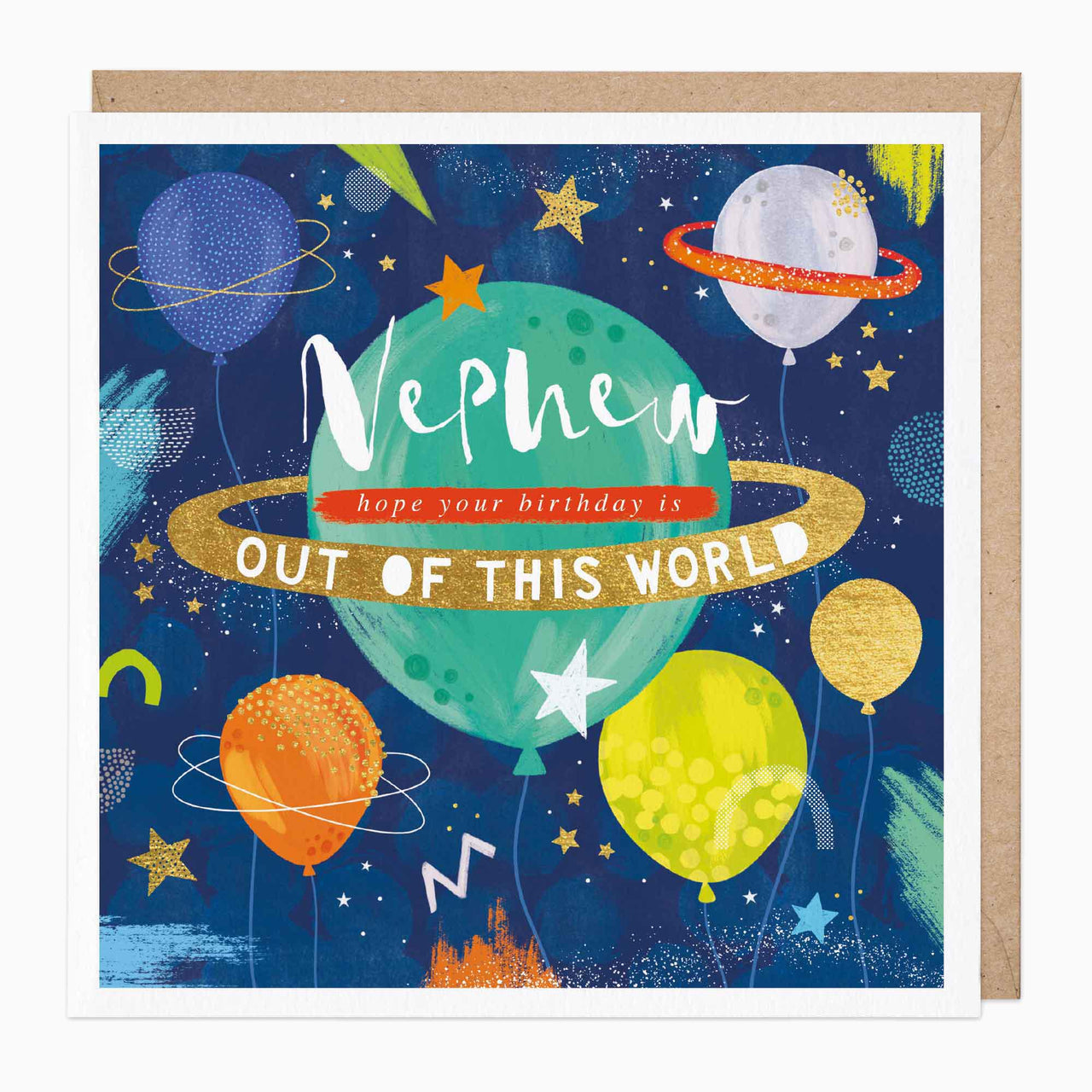 Greeting Card-E110 - Space Nephew Birthday Card-Whistlefish