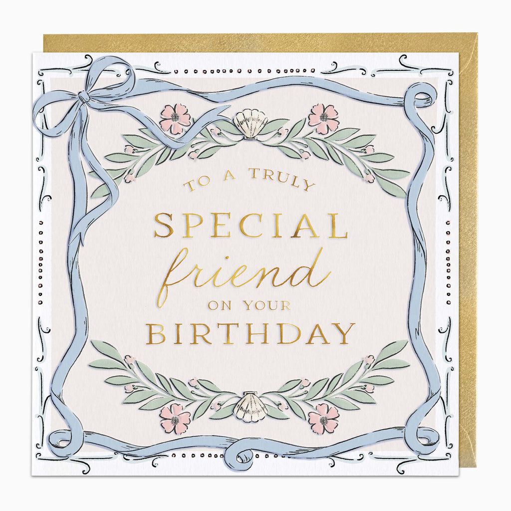 Greeting Card-H003 - Special Friend Regal Birthday Card-Whistlefish