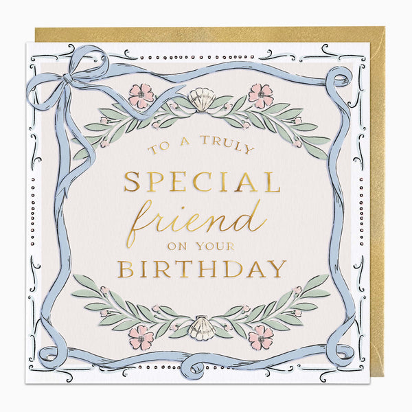 Greeting Card-H003 - Special Friend Regal Birthday Card-Whistlefish
