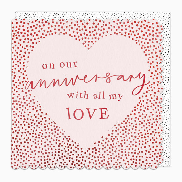 Greeting Card-G485 - Spotty Anniversary Card-Whistlefish