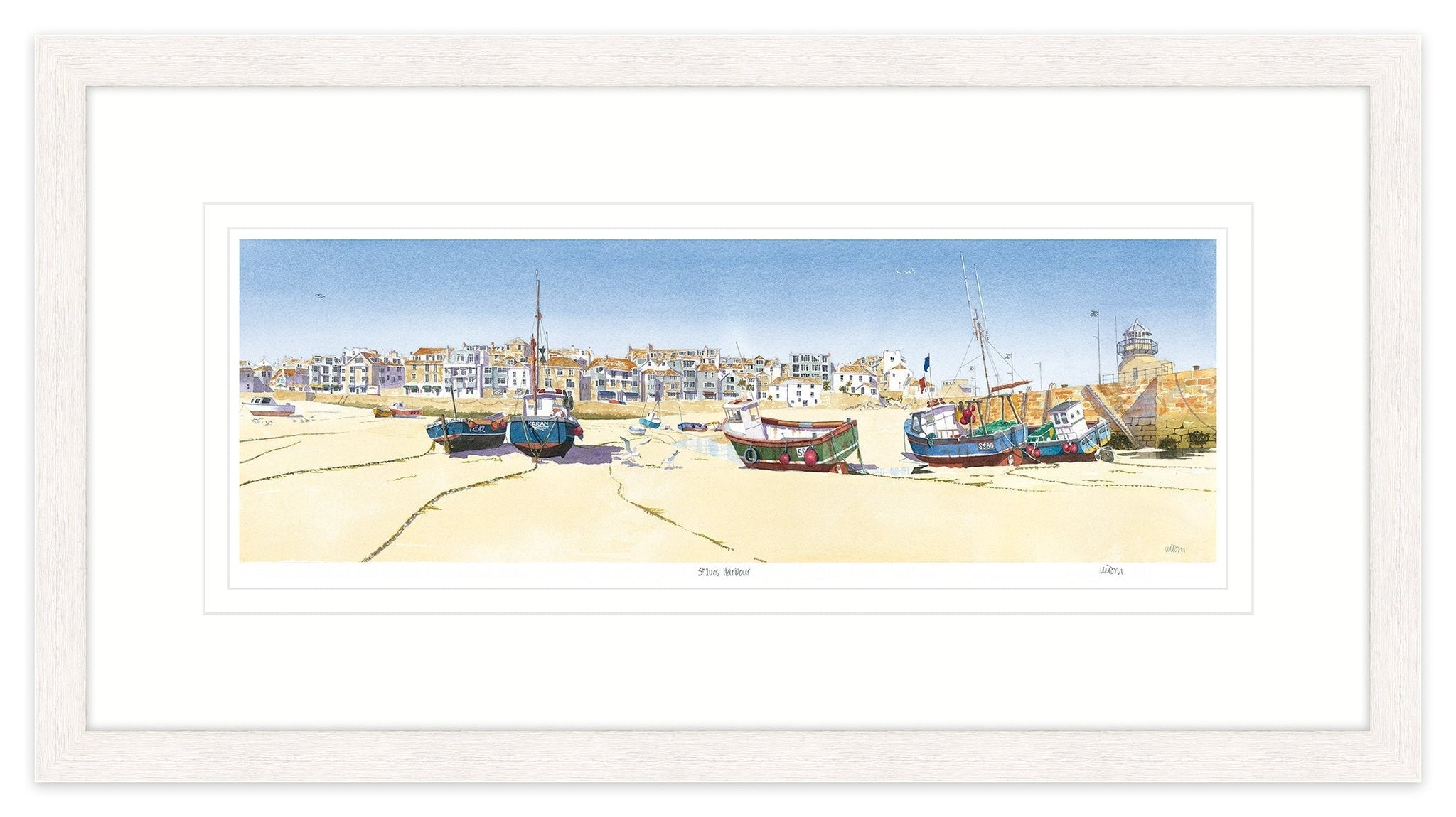 Framed Print-JW219F - St Ives Harbour Framed-Whistlefish