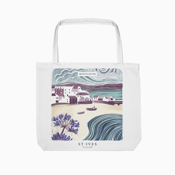 Tote Bag-WTB56 - St Ives Cornish Lino Tote Bag-Whistlefish