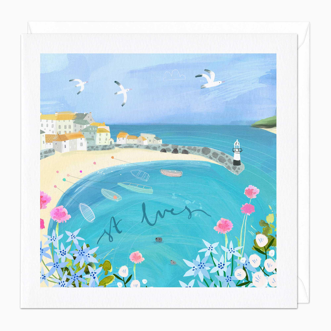 Greeting Card-F041 - St Ives Travel Art Card-Whistlefish