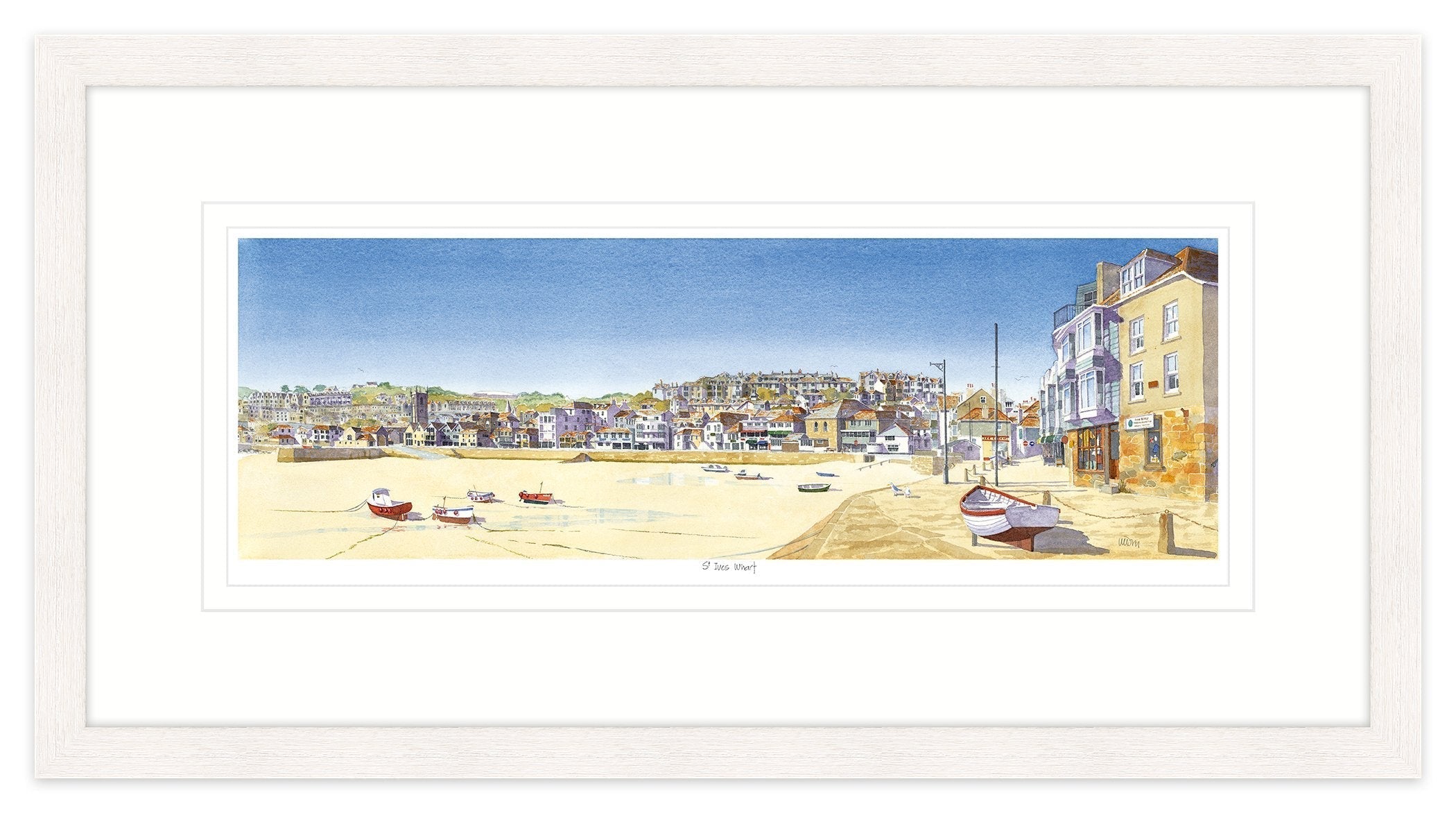 JW220F St Ives Wharf Framed Print