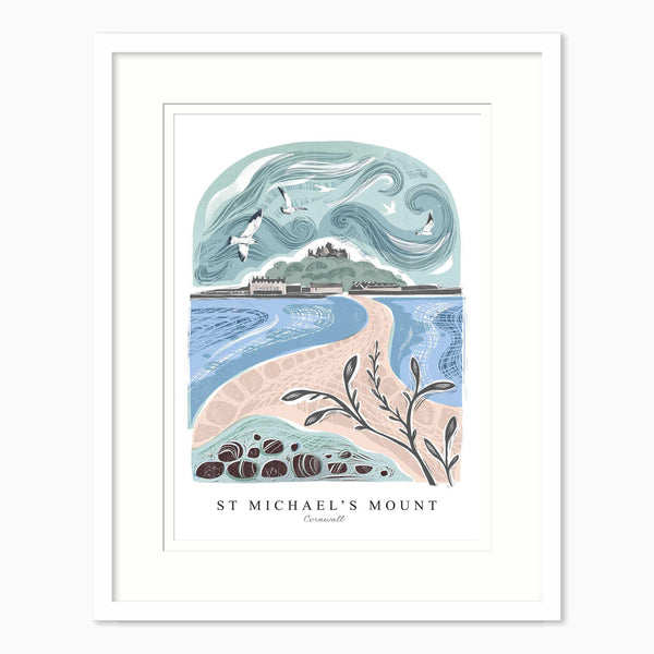 Framed Print-WF1225F - St Michael's Lino Small Framed Print-Whistlefish