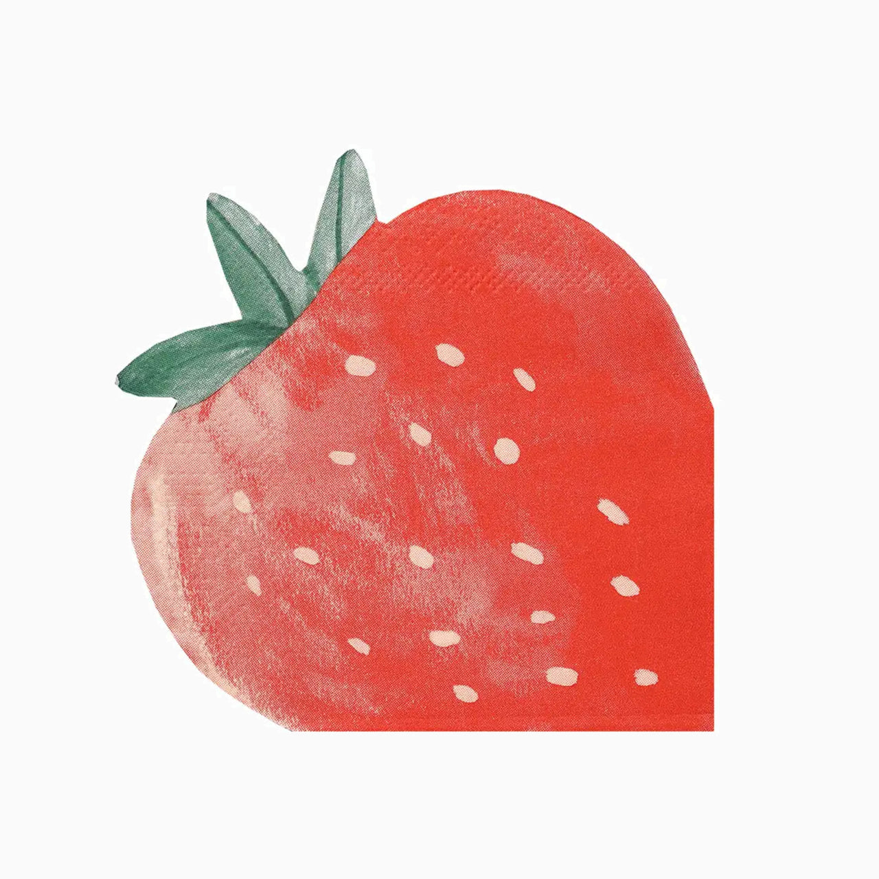 Paper Napkins-STRAWBV2 - Strawberry Shaped Paper Napkins 20 Pack-Talking Tables