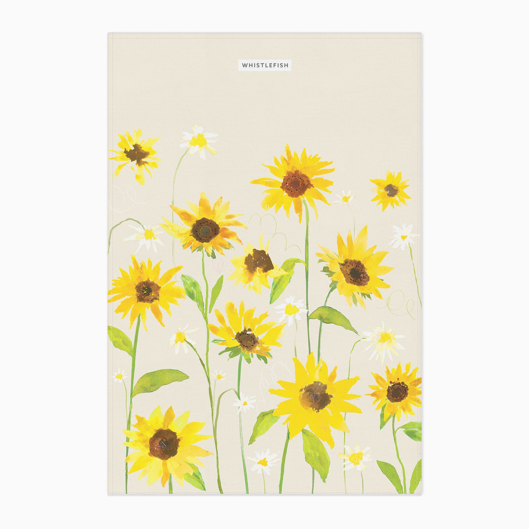 Tea Towel-WTT339 - Sunflower Bloom Tea Towel-Whistlefish