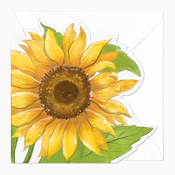 Greeting Card-F124 - Sunflower Cut-Out Card-Whistlefish