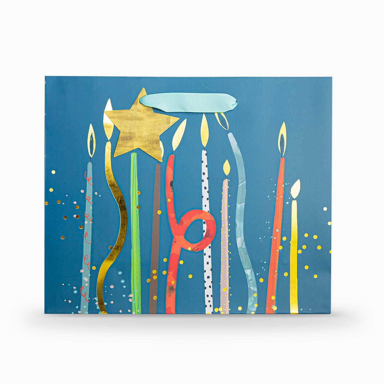 Gift Bag-WGB19MB - Teal Candles Medium Gift Bag-Whistlefish