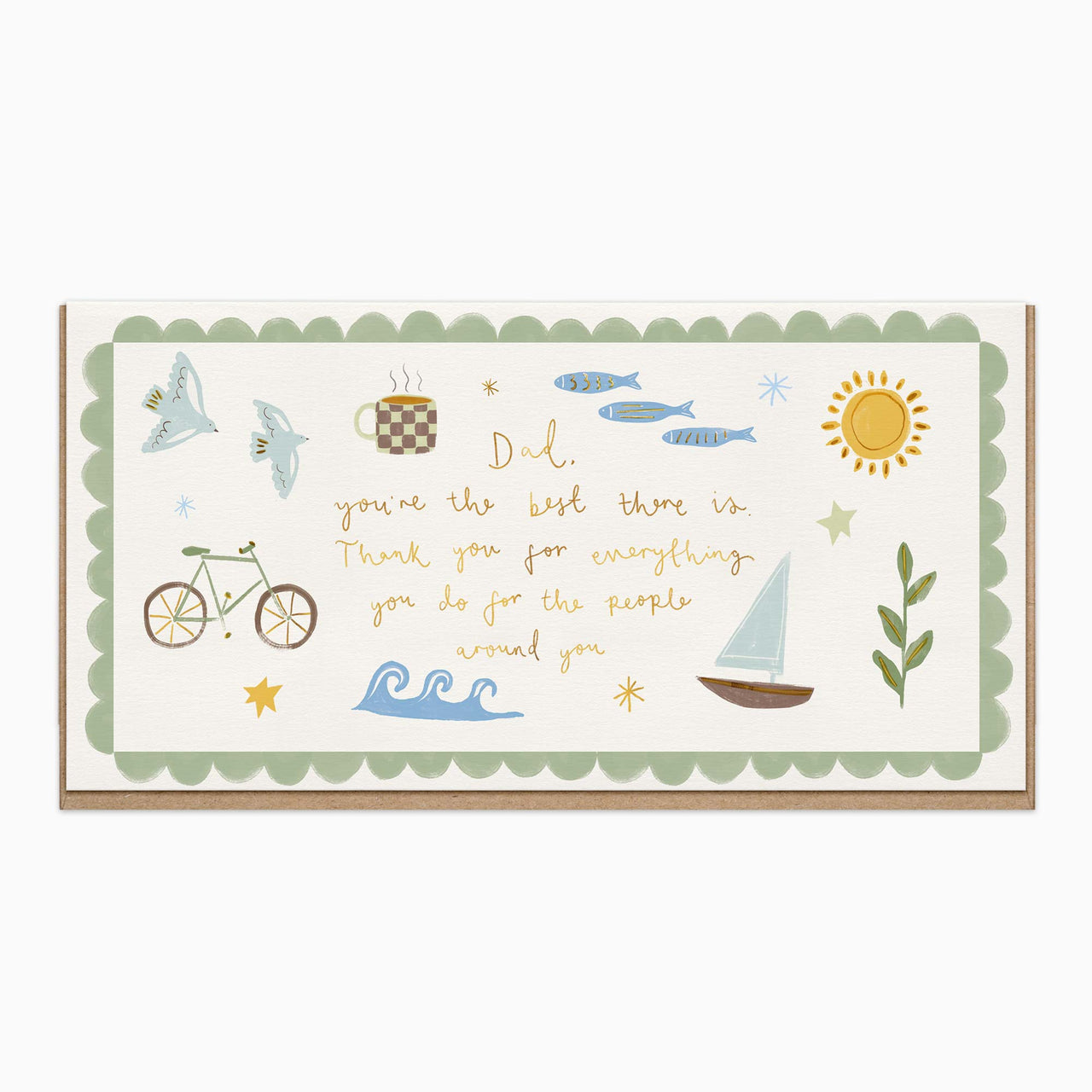 Greeting Card-H222 - Thank you Dad Card-Whistlefish