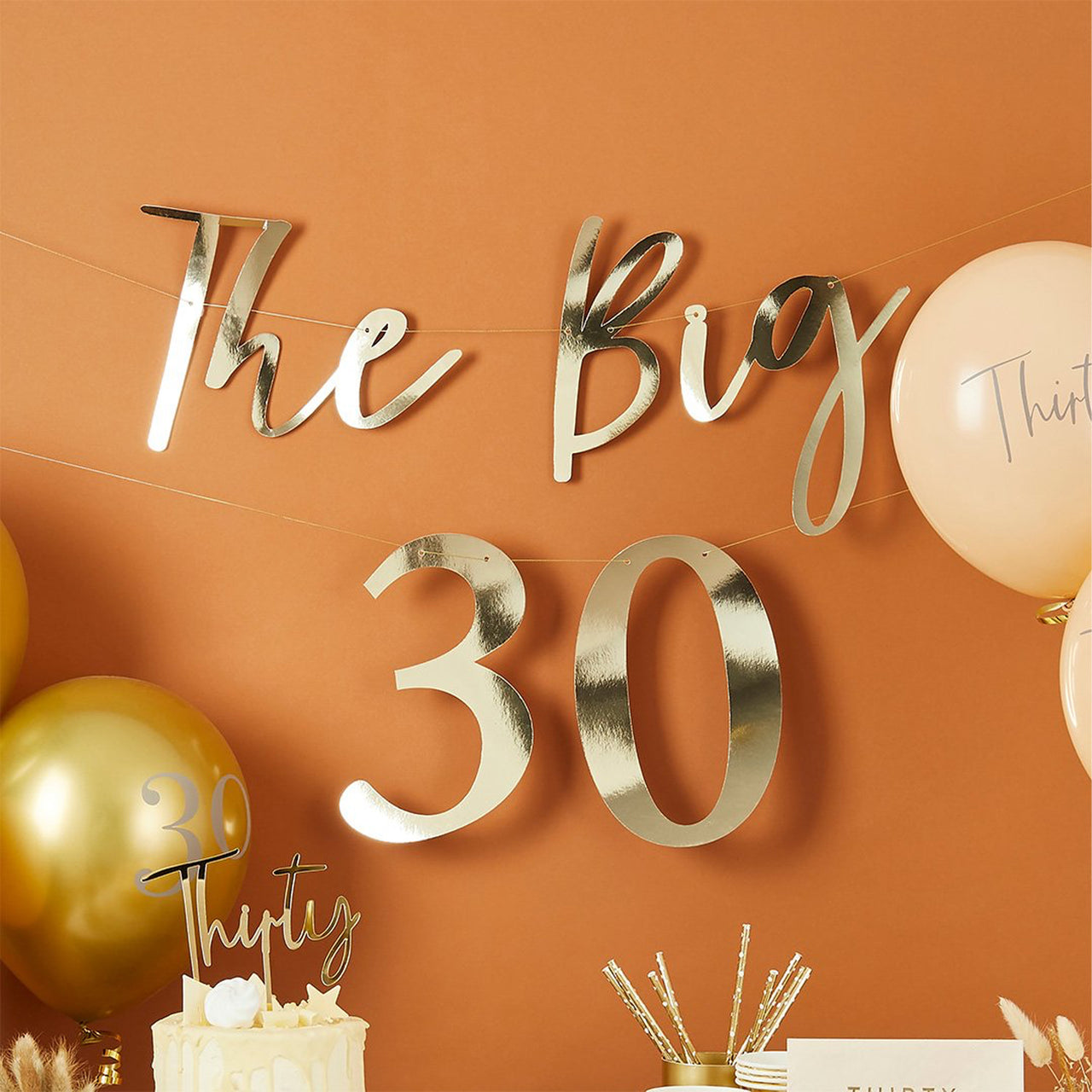 Banner-HBMB100 - The Big Gold Customisable Banner-Hootyballoo