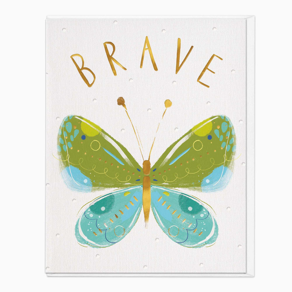 Greeting Card-G081 - Thoughtful Butterfly Brave Card-Whistlefish