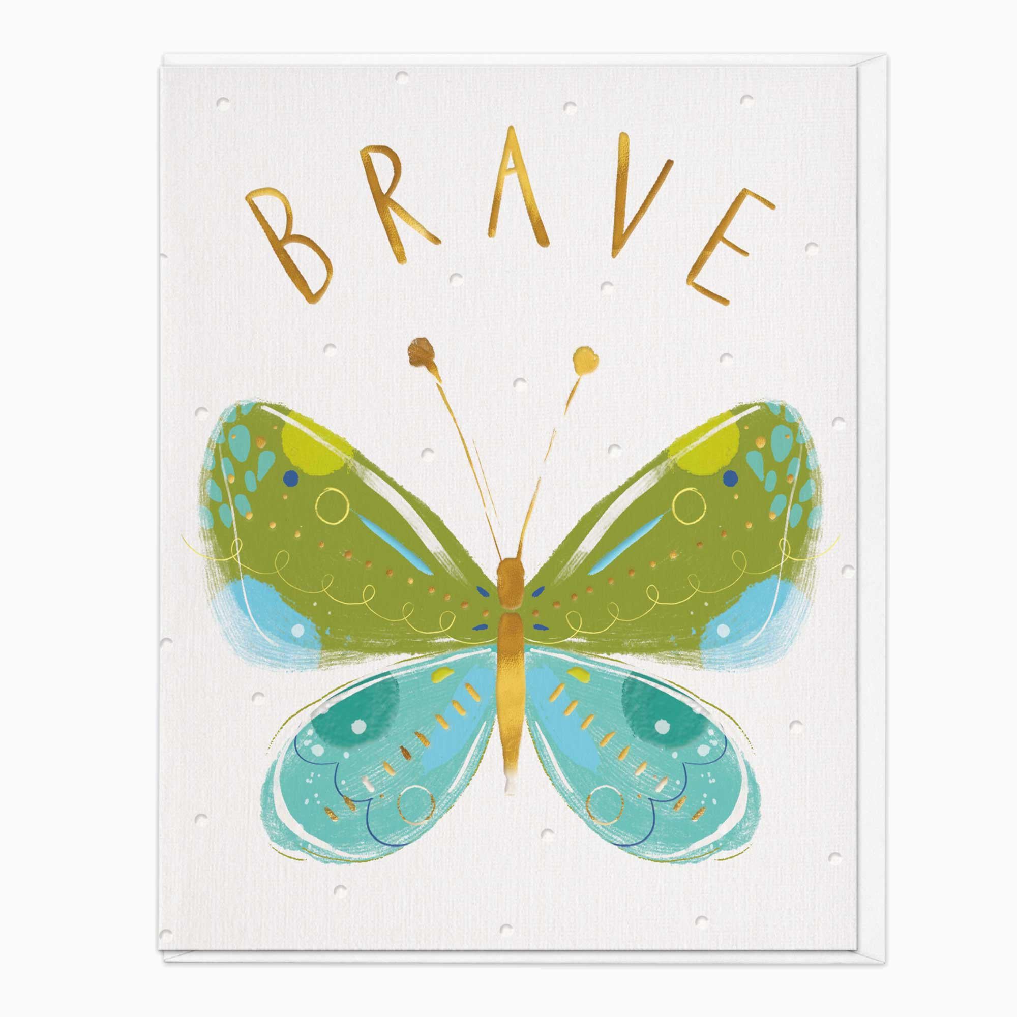 Greeting Card-G081 - Thoughtful Butterfly Brave Card-Whistlefish