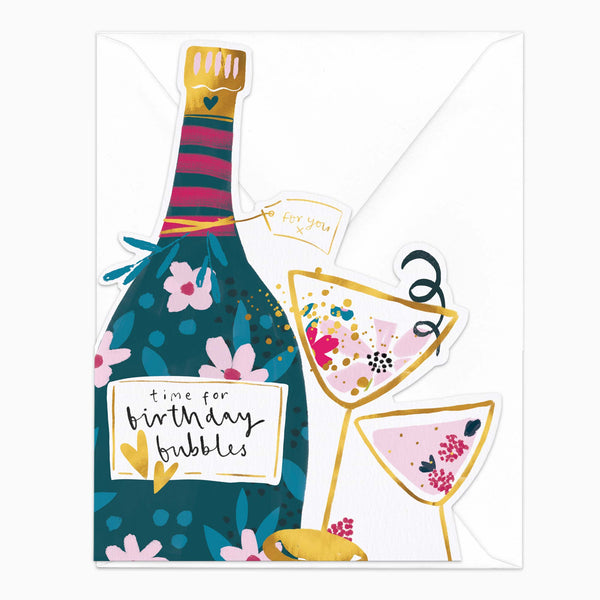 Greeting Card-H225 - Time For Bubbles Birthday Card-Whistlefish