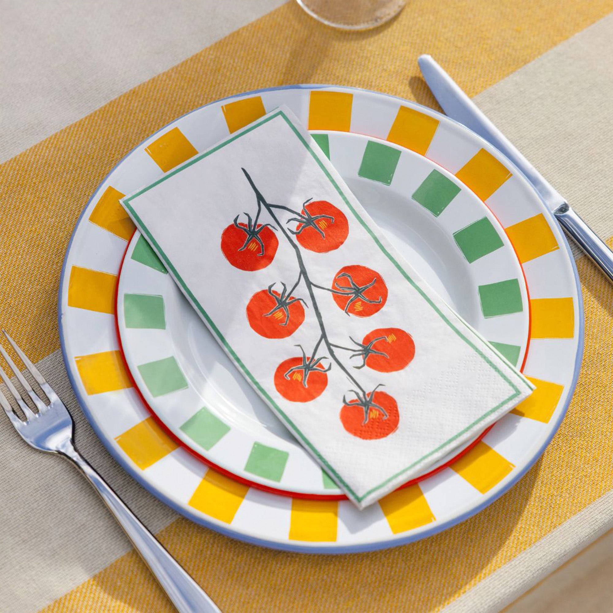 Paper Napkins-LONGNAP-TOM - Tomato Paper Napkins 16 Pack-Talking Tables