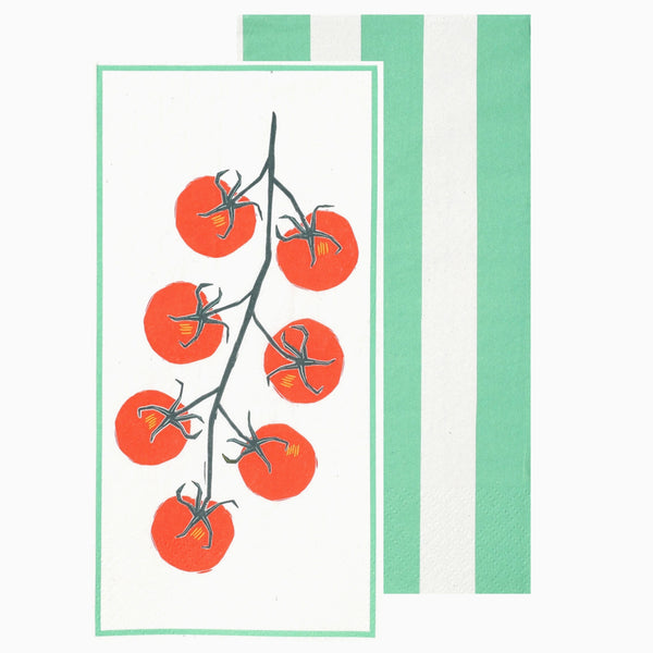Paper Napkins-LONGNAP-TOM - Tomato Paper Napkins 16 Pack-Talking Tables