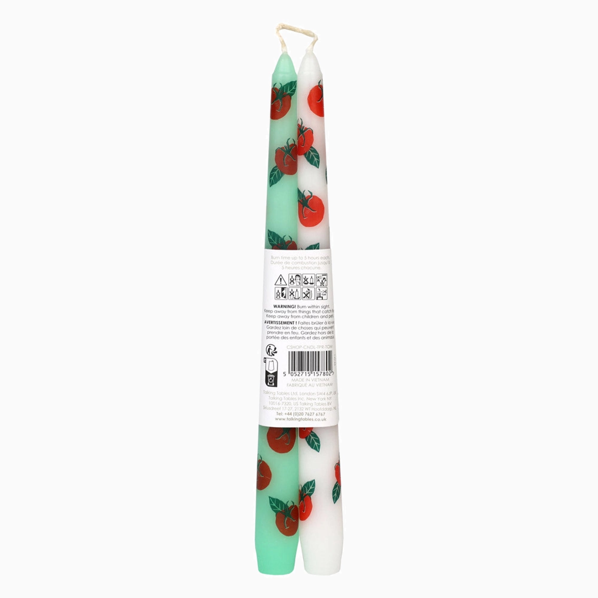 Candle Set-CNDL-TOM - Tomato Taper Dinner Candles 2 Pack-Talking Tables