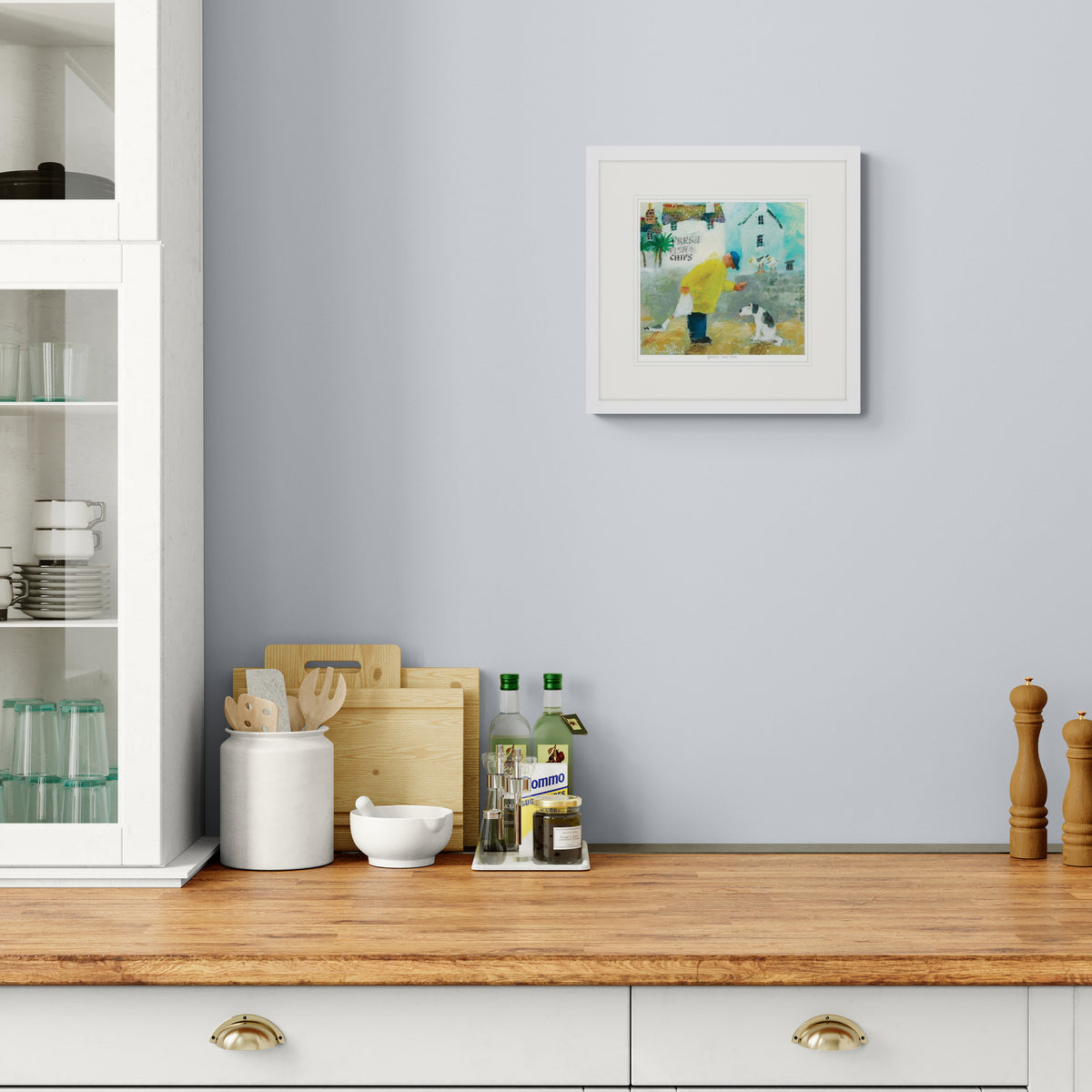 Seaside Takeaway Framed Print - Whistlefish