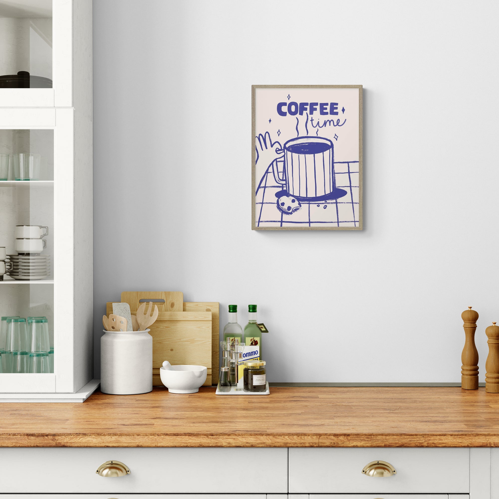WF1257F - Coffee Time Small Framed Print
