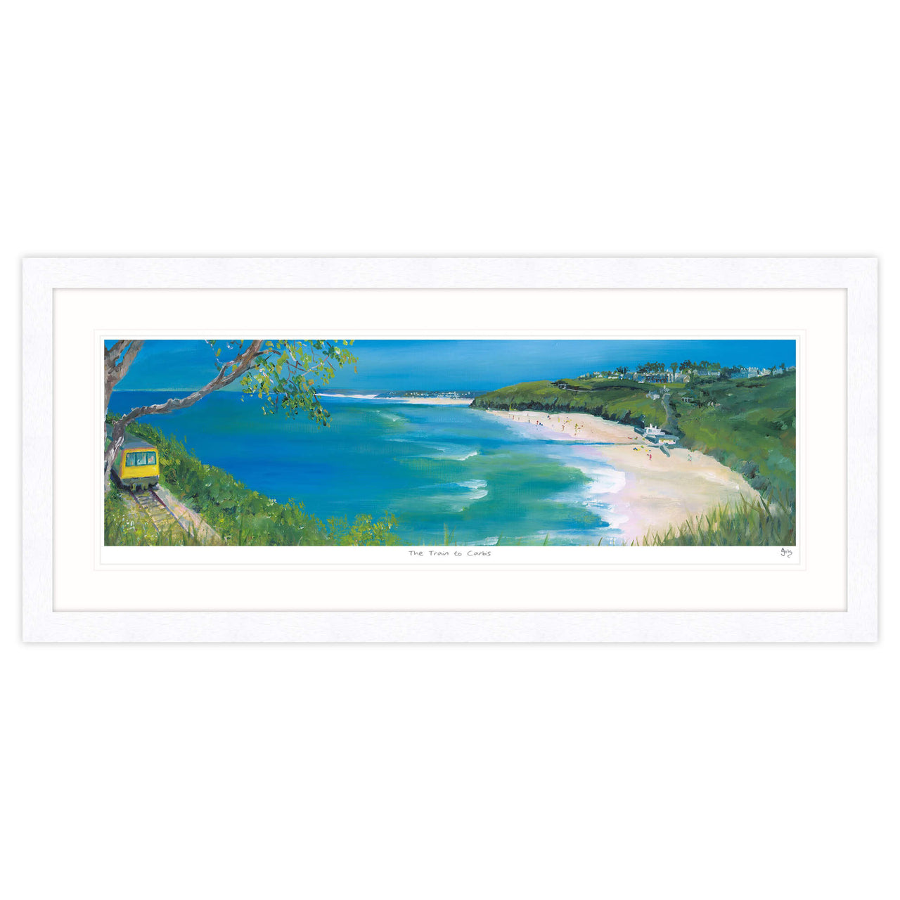 Framed Print-IC160F - Train to Carbis Framed Print-Whistlefish