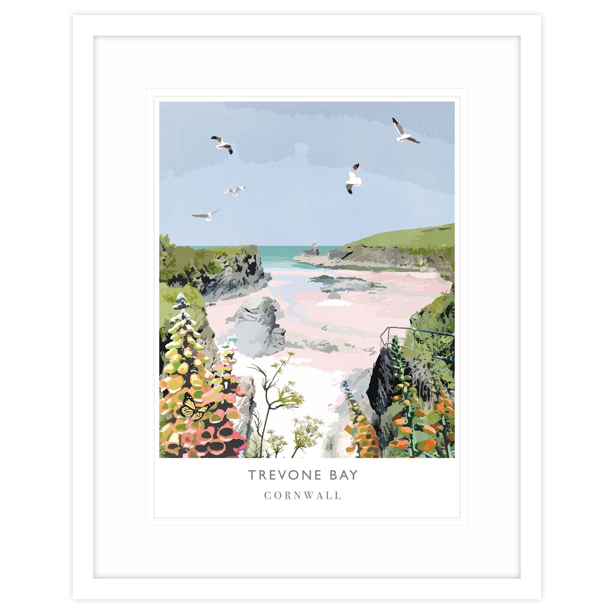 WF73F Trevone Bay Framed Print