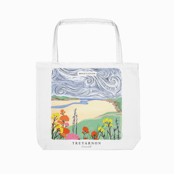 Tote Bag-WTB54 - Treyarnon Cornish Lino Tote Bag-Whistlefish