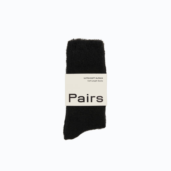 Socks-USALEVCHARS - True Black Ultra Soft Alpaca Socks-Pairs Socks
