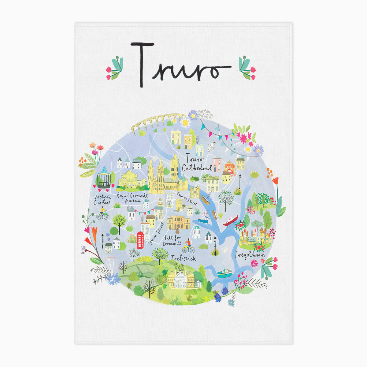 CR20TT Truro Map Tea Towel