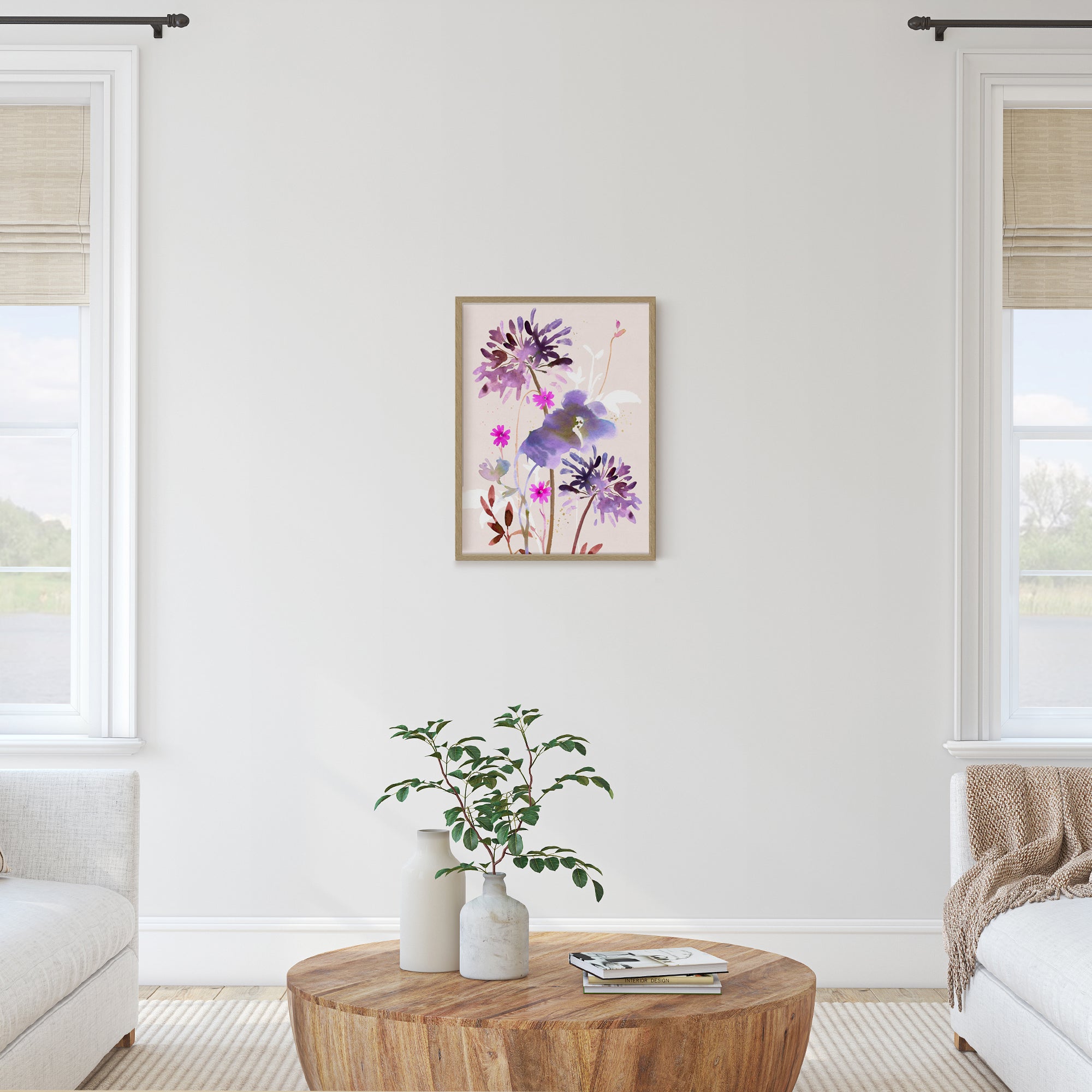 Framed Print-WF1176F - Twilight Garden Glow Large Framed Print-Whistlefish