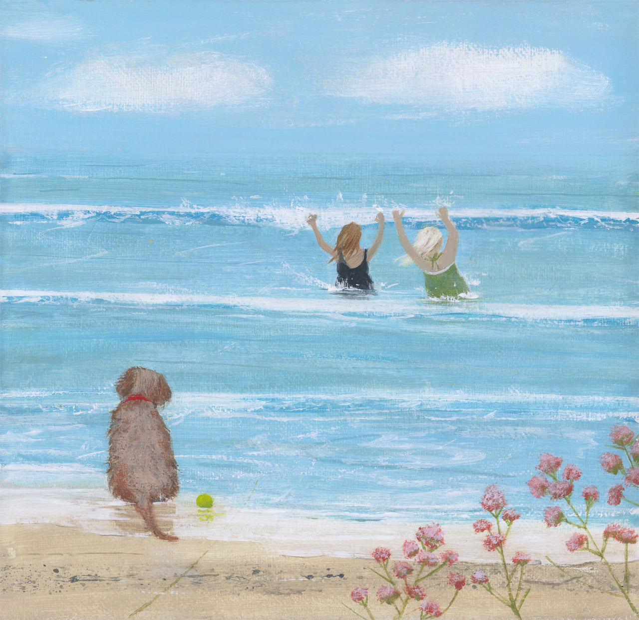 Framed Print-HC370F - Two Swimmers Framed Print-Hannah Cole