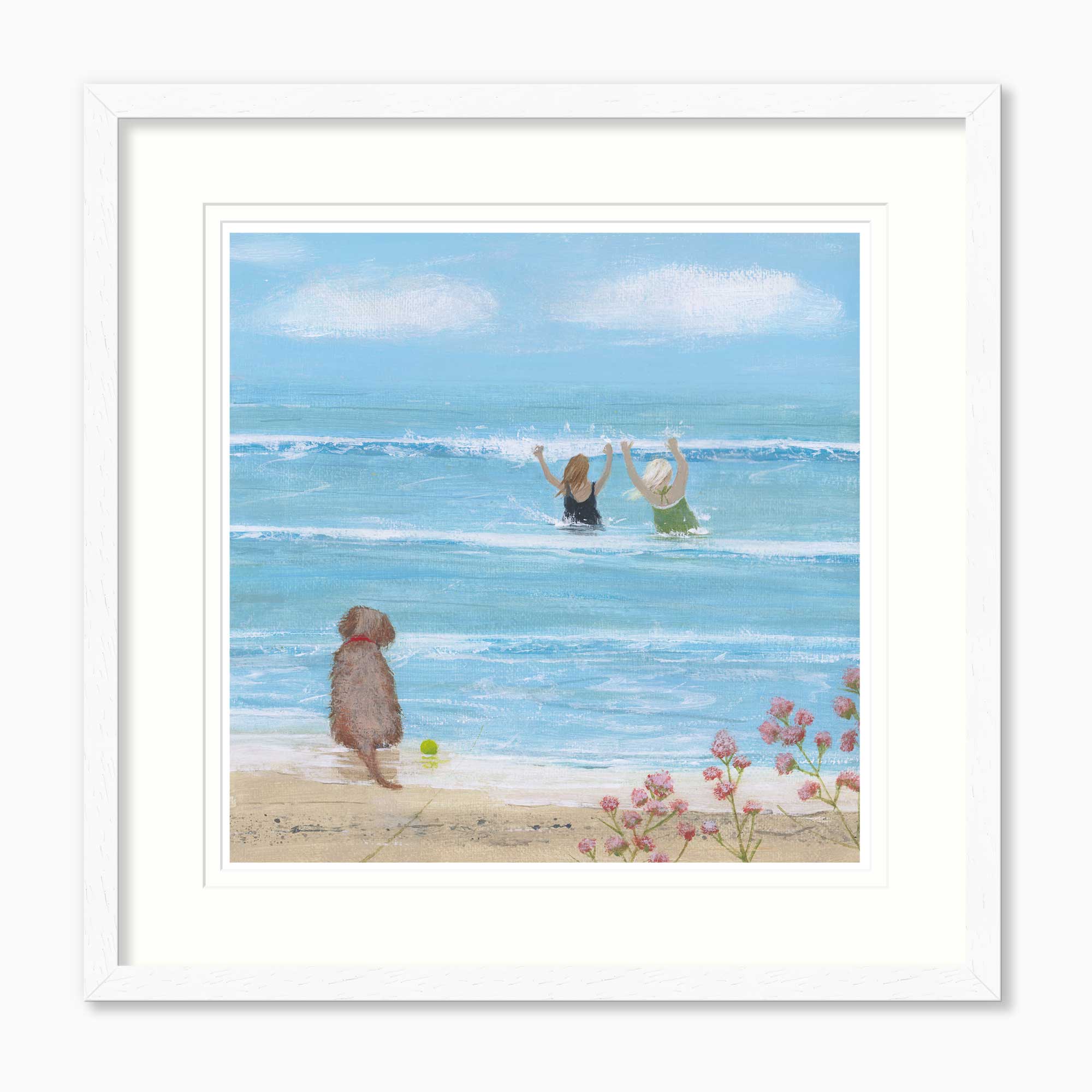 Framed Print-HC370F - Two Swimmers Framed Print-Hannah Cole