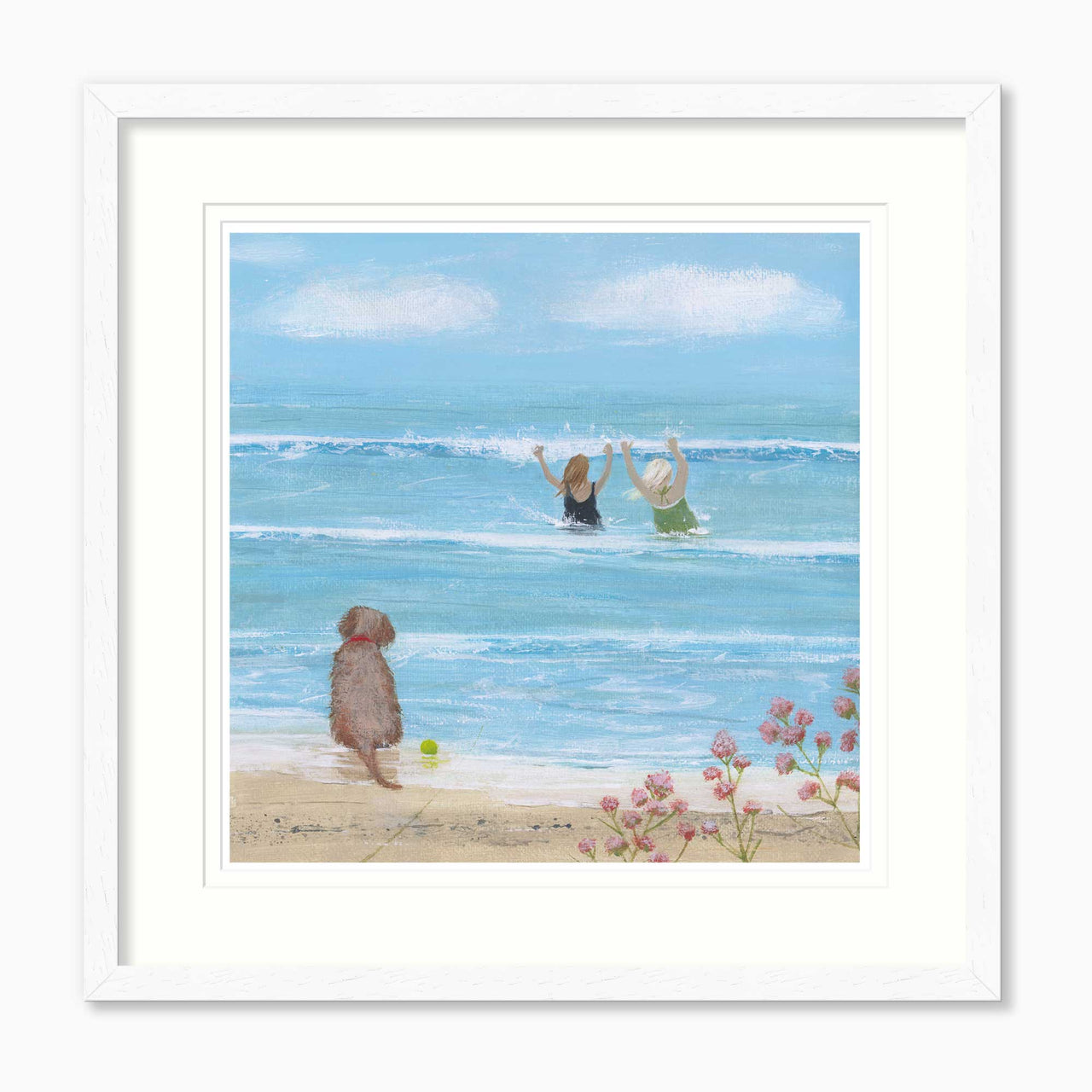 Framed Print-HC370F - Two Swimmers Framed Print-Hannah Cole