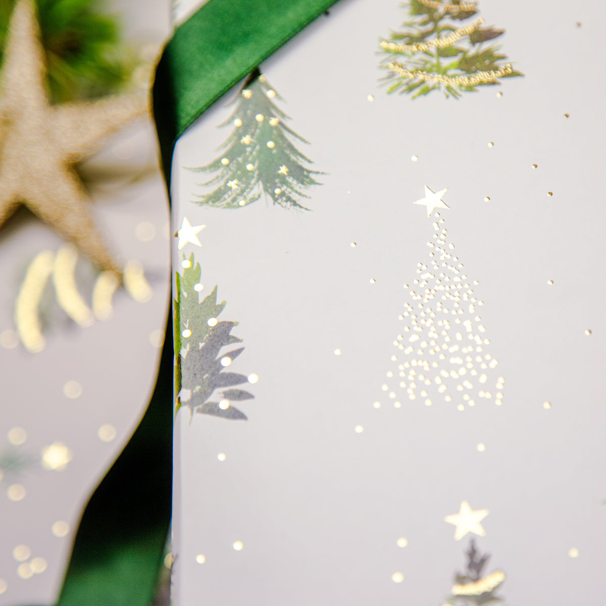FCWP003 - Festive Pines Foiled Wrapping Paper
