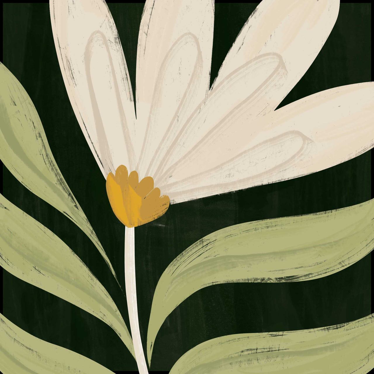 Print-WF1163P - Verdant Daisy Art Print-Whistlefish