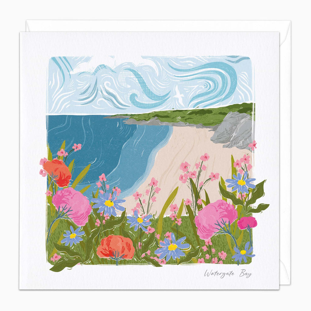 Greeting Card-G588 - Watergate Bay Art Card-Whistlefish
