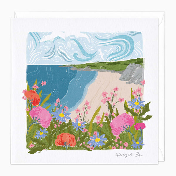 Greeting Card-G588 - Watergate Bay Art Card-Whistlefish