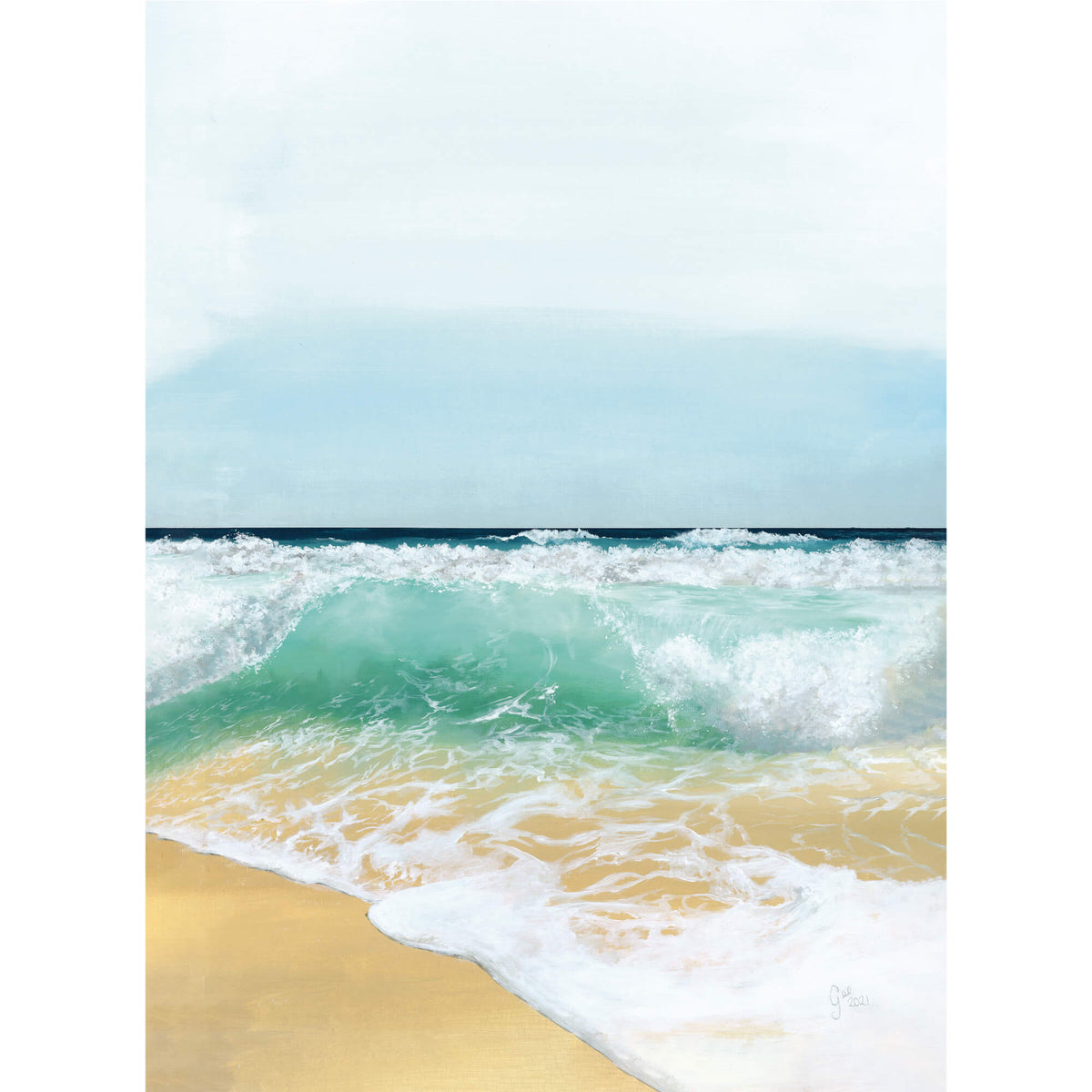 GH17P Wave Break Art Print