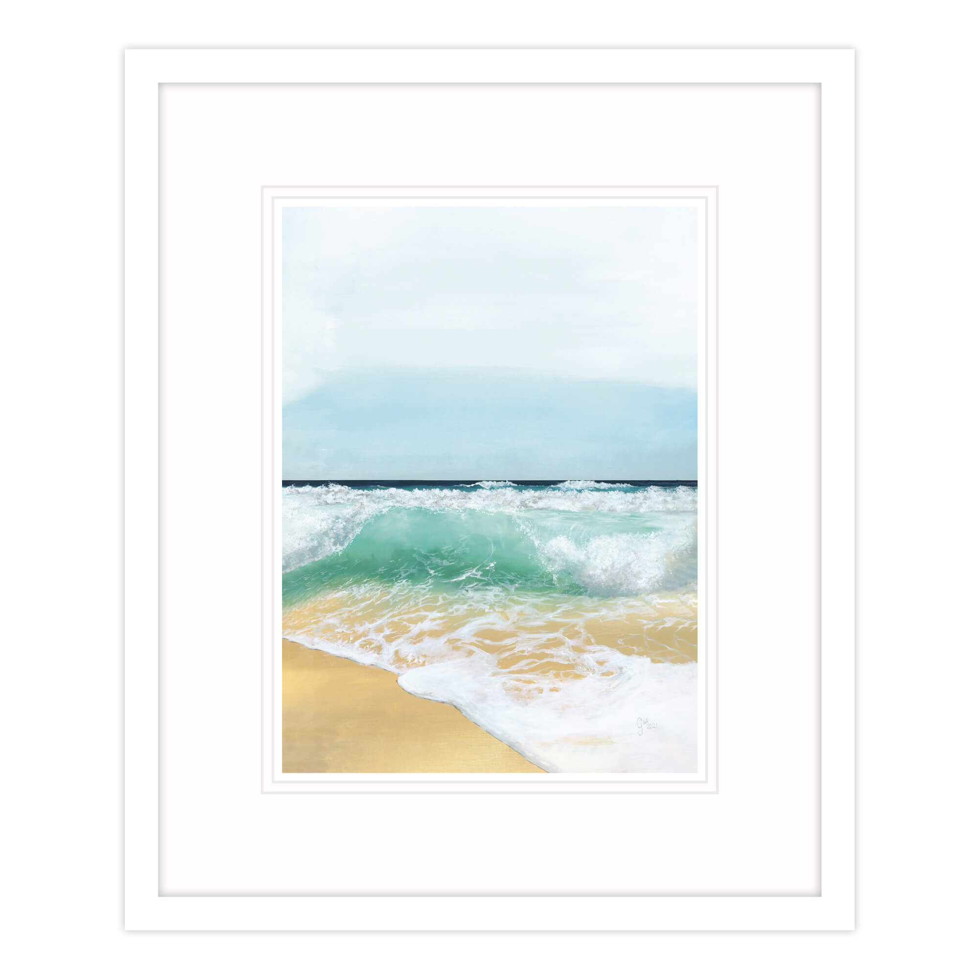 GH17F Wave Break Framed Print