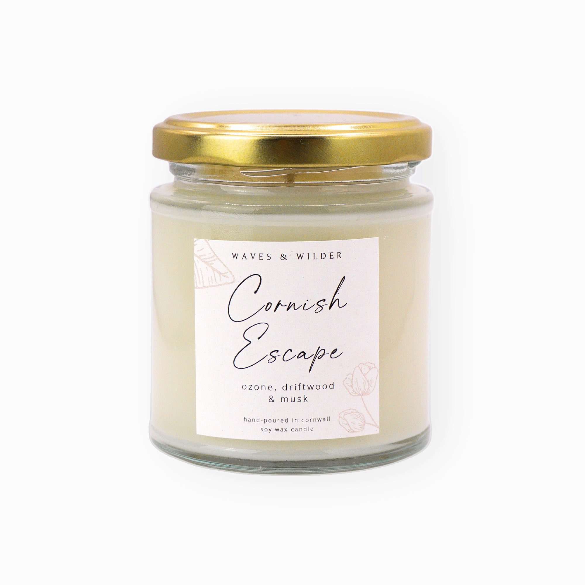 Candle-WWC01 - Waves & Wilder Soy Candle Cornish Escape-Waves & Wilder