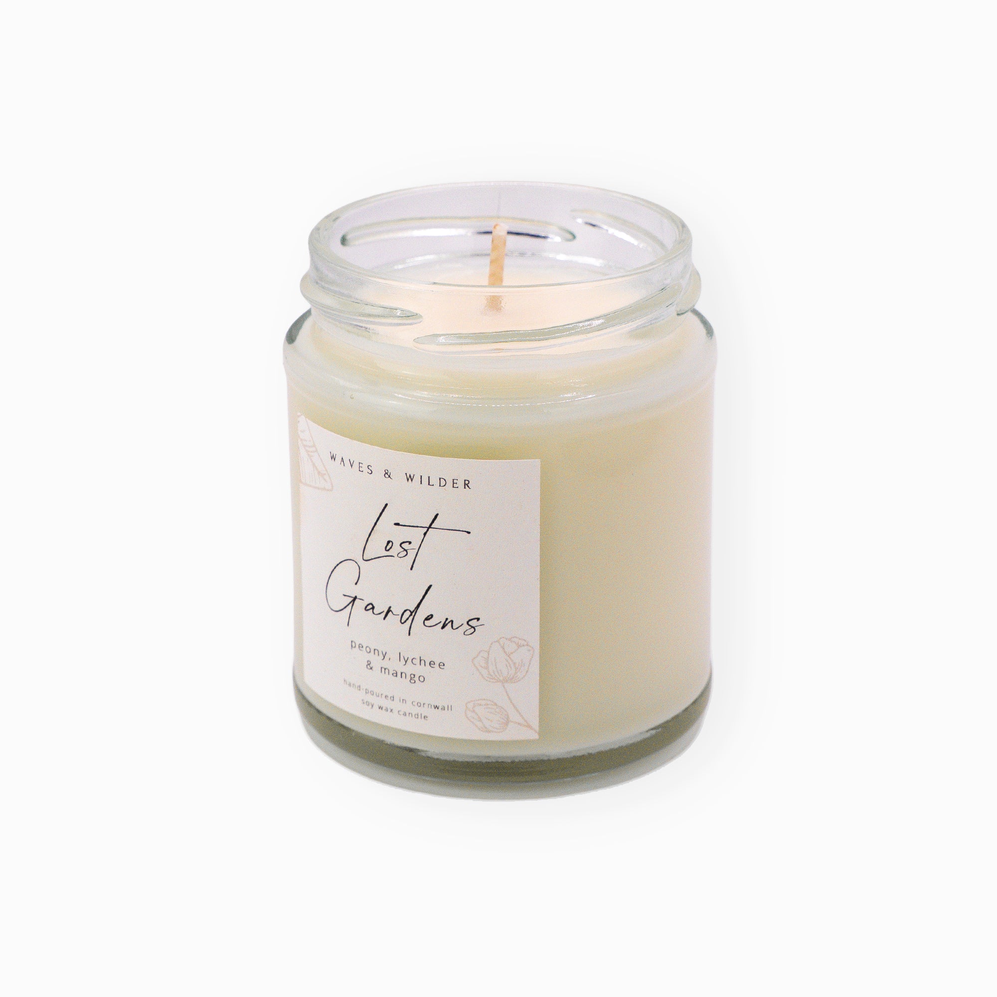Candle-WWC05 - Waves & Wilder Soy Candle Lost Gardens-Waves & Wilder