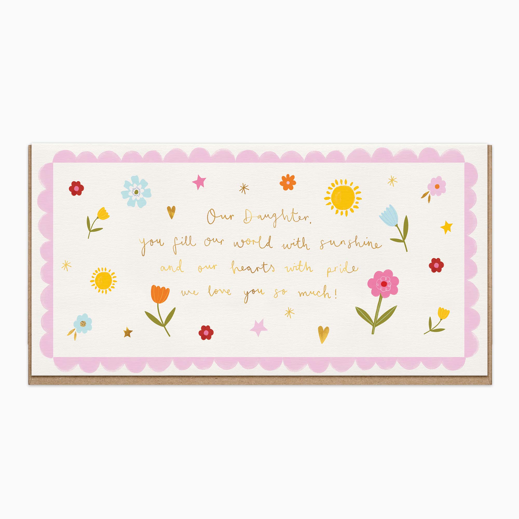 Greeting Card-H223 - We Love You Daughter Card-Whistlefish