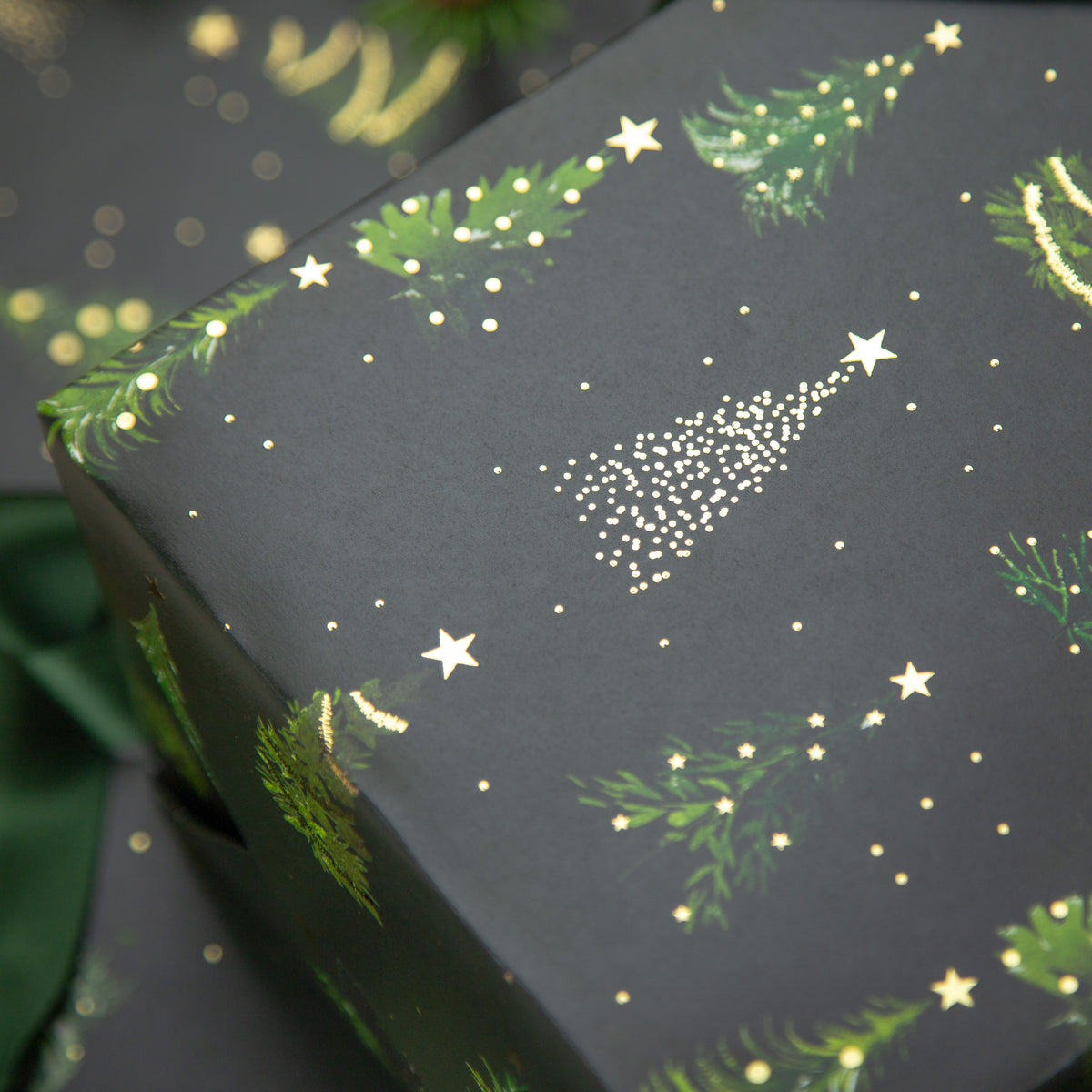 FCWP004 - Evergreen Foiled Wrapping Paper
