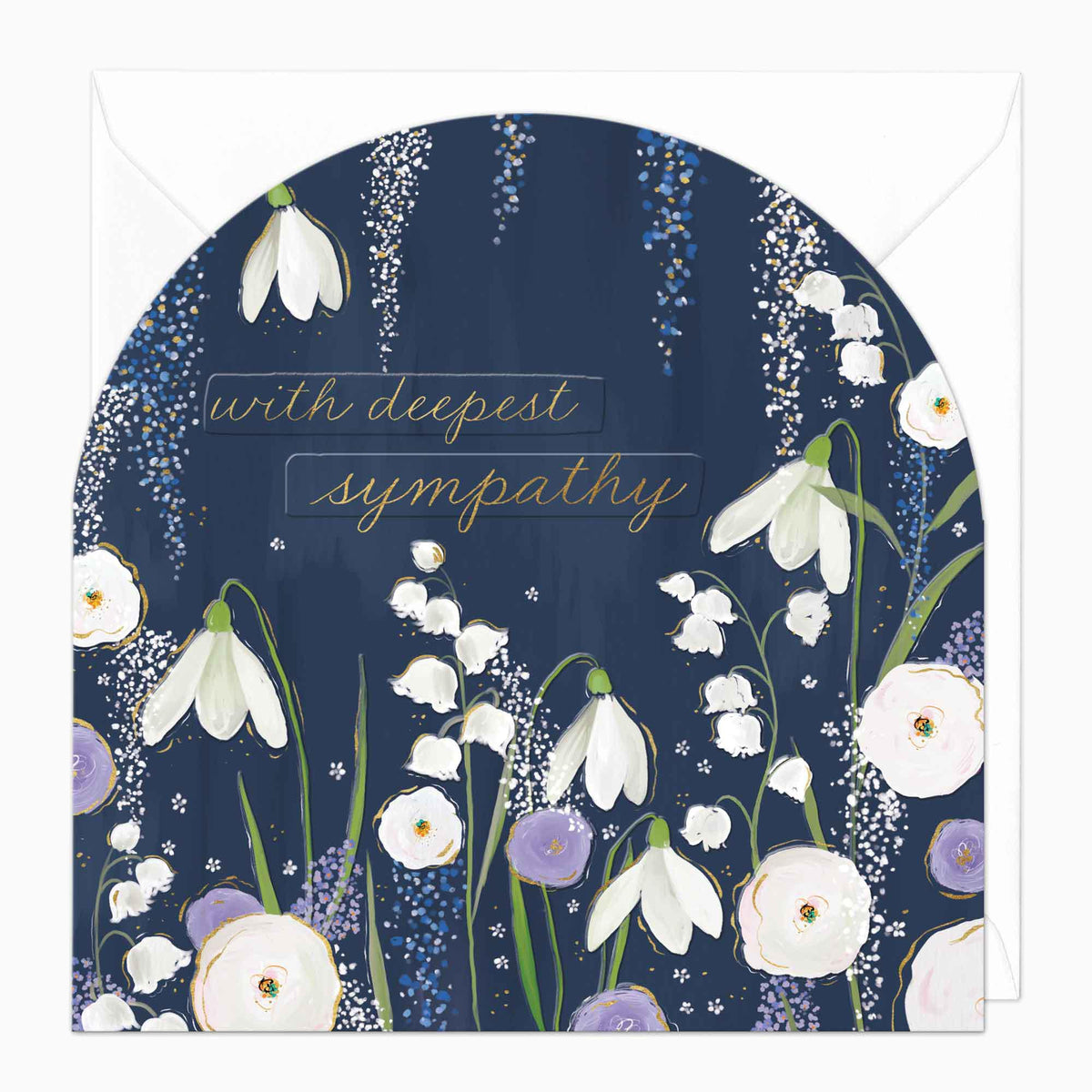 F368 Blooms Sympathy Arch Card