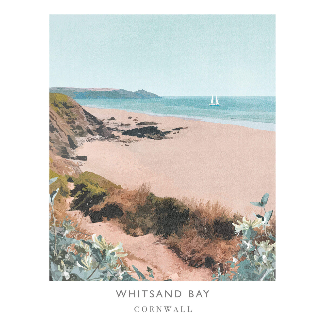 Print-WF127P - Whitsands Art Print-Whistlefish