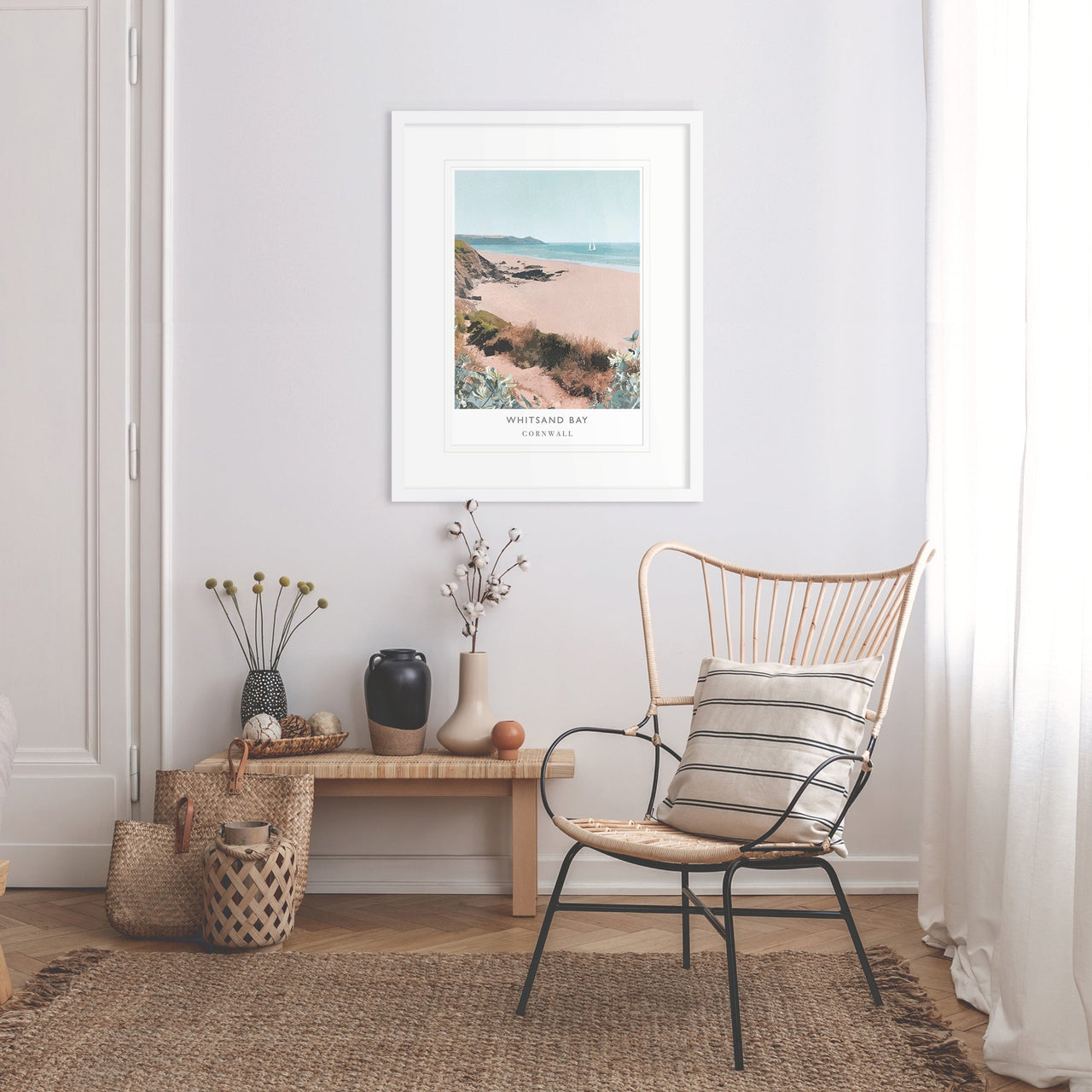 Framed Print-WF127F - Whitsands Framed Print-Whistlefish