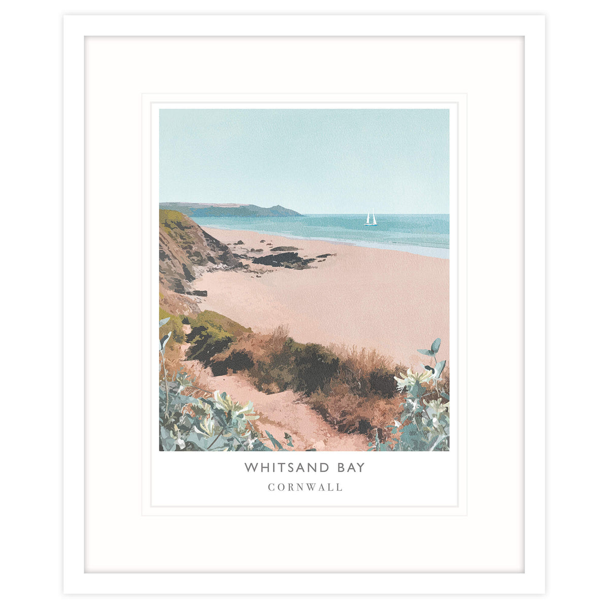 WF127F Whitsands Framed Print